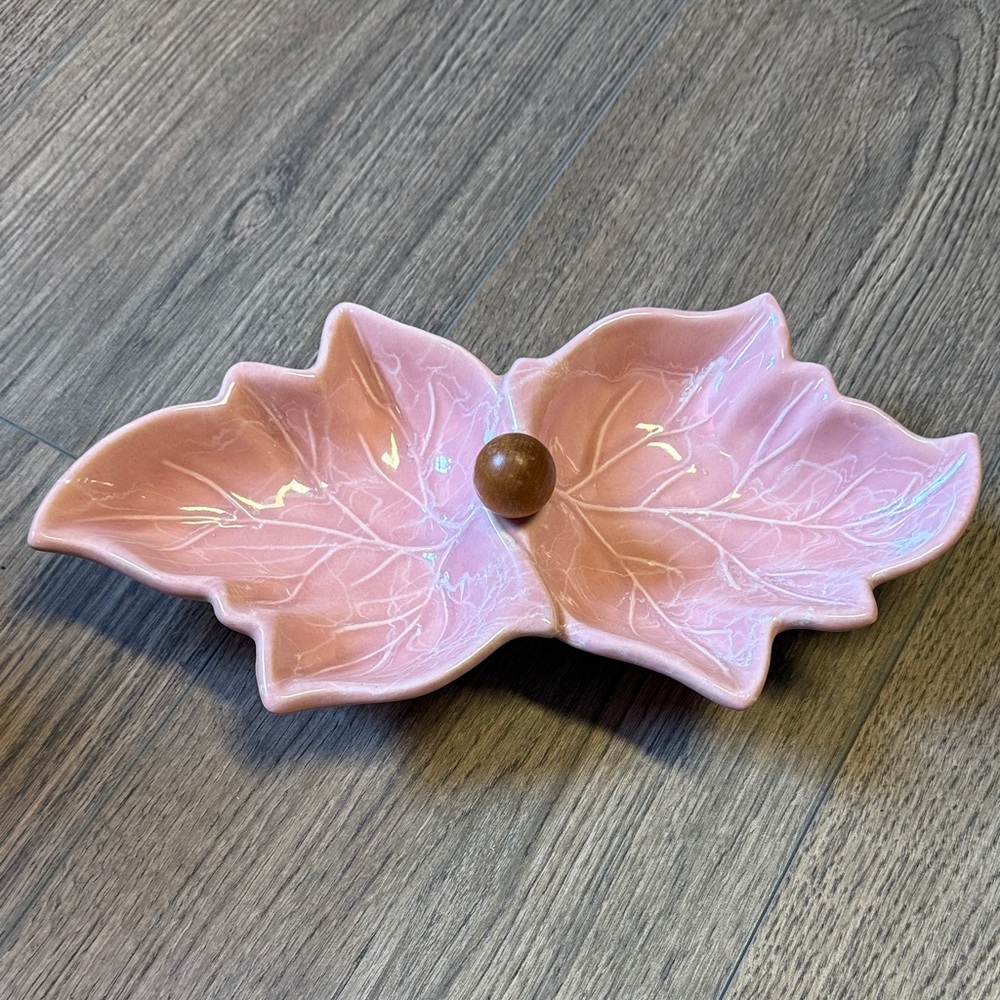 Vintage California Pottery Pretty In Pink Candy Nut Dish Trinket